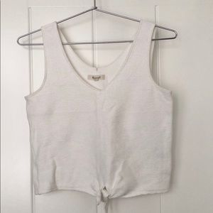 Madewell Texture and Thread tie front tank SZ XS